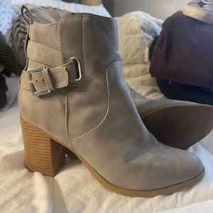 Grey High-Heel Boot